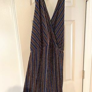 Fashion Nova Black Striped Jumpsuit